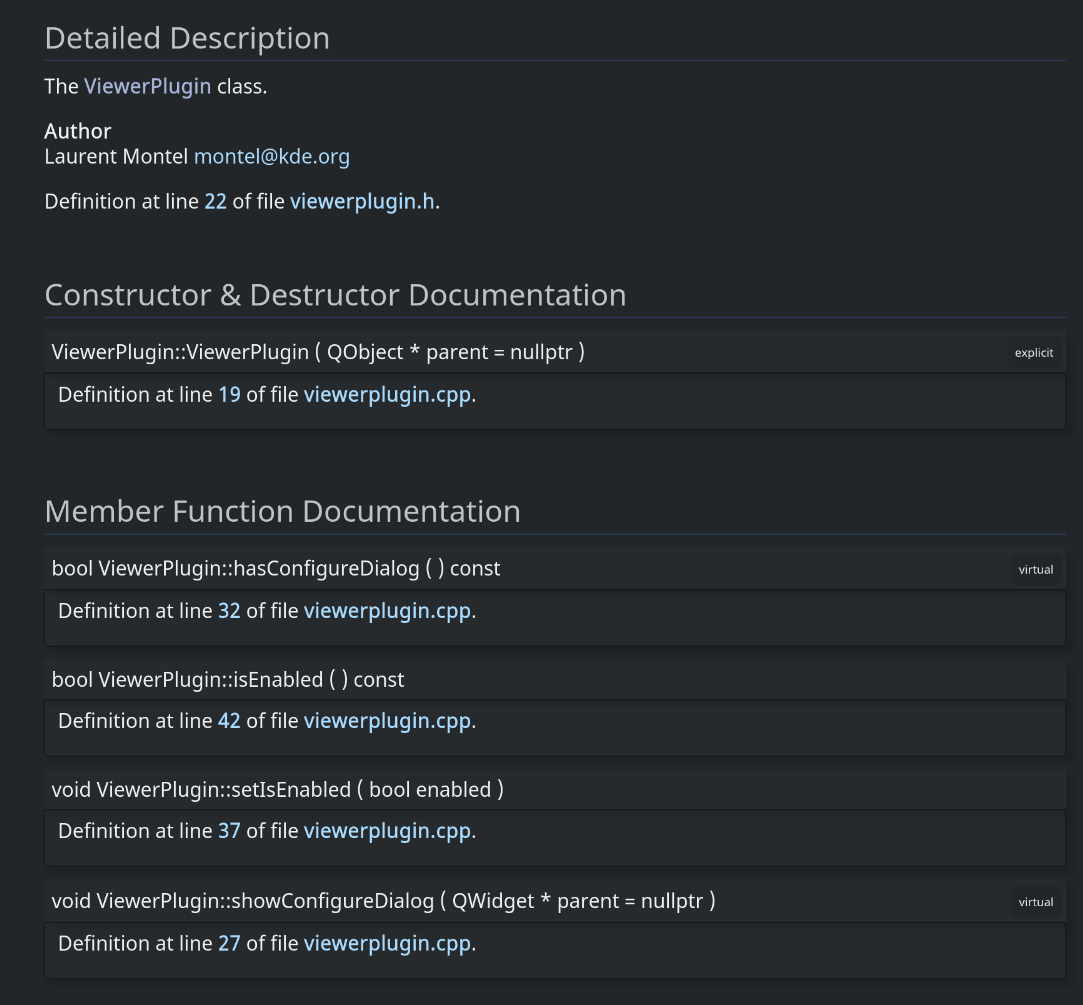 A screenshot of API documentation. Method and class names are listed, but no context or descriptions are given.